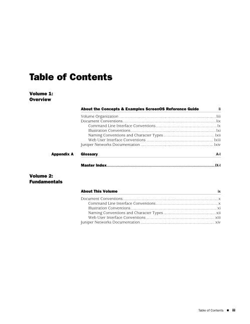 Concepts & Examples ScreenOS Reference Guide - Juniper Networks