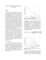 Synthesis and Characterization of CdSe Nanocrystals ( ) ( , , ) 8 h ...