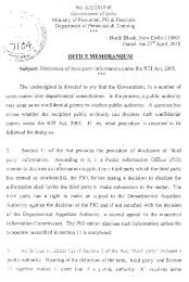 Disclosure of third party information under the RTI Act, 2005