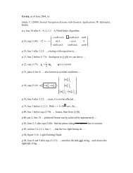 Errata, as of June 2004, in: Jekeli, C. (2000): Inertial Navigation ...