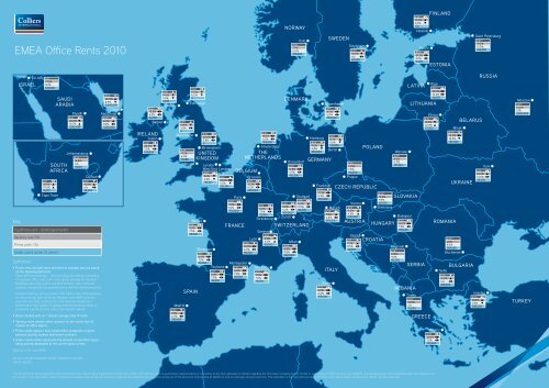 EMEA Rents map - Colliers International Zurich
