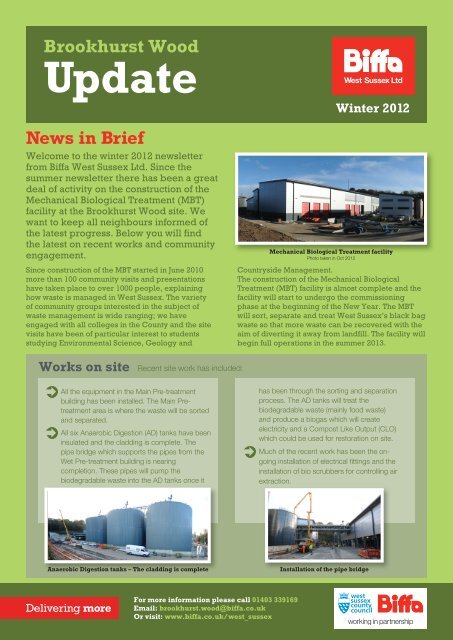 Winter 2012 newsletter - Biffa