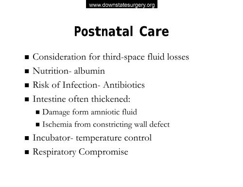 Abdominal Wall Defects - Department of Surgery at SUNY ...