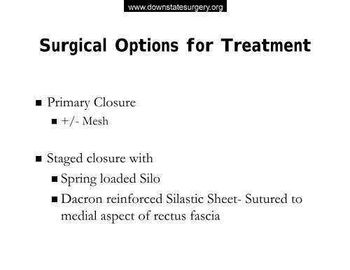 Abdominal Wall Defects - Department of Surgery at SUNY ...