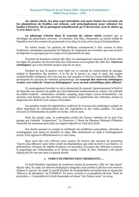 MASSIF DE FONTAINEBLEAU Document d'objectifs ... - Webissimo