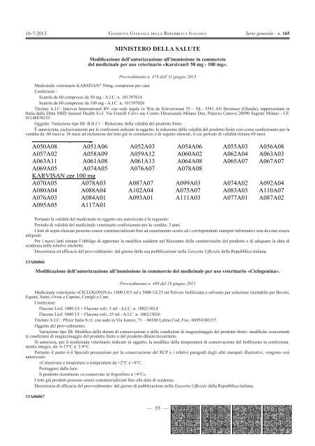 GAZZETTA UFFICIALE - Il Sole 24 ORE