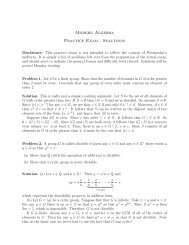Modern Algebra Practice Exam - Solutions