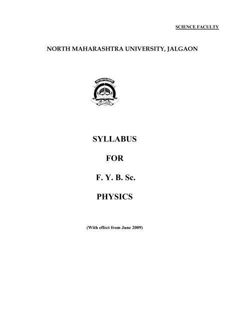 SYLLABUS FOR F. Y. B. Sc. PHYSICS - North Maharashtra University