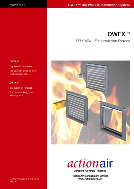 DWFX DRY WALL FIX Installation System - Actionair