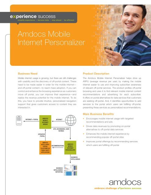 Brochure: Amdocs Mobile Internet Personalizer