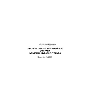 the great-west life assurance company individual investment funds