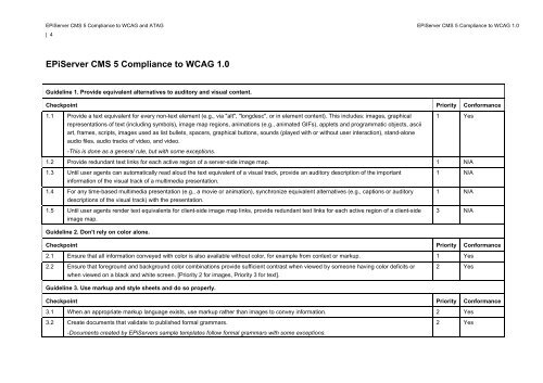 EPiServer's Compliance to WCAG and ATAG - EPiServer World