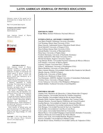 Editorial - Latin-American Journal of Physics Education