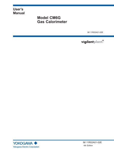 User's Manual for CM6G - Yokogawa