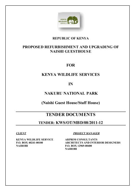 THE EMPLOYER IS - Kenya Wildlife Service