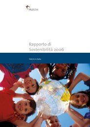 Rapporto di SostenibilitÃ  2006 - Holcim Italia S.p.A.