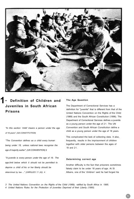 Children in Prison in South Africa - Community Law Centre