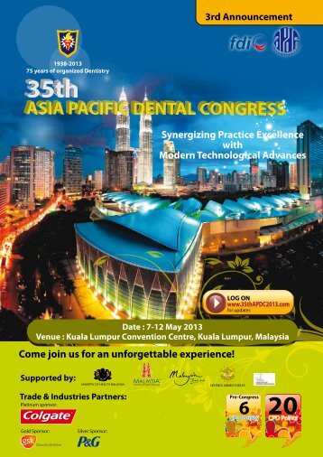 Come join us for an unforgettable experience! - Malaysian Dental ...