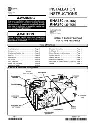 K-Series (15-20 KHA) Installation Instructions - Allied Commercial