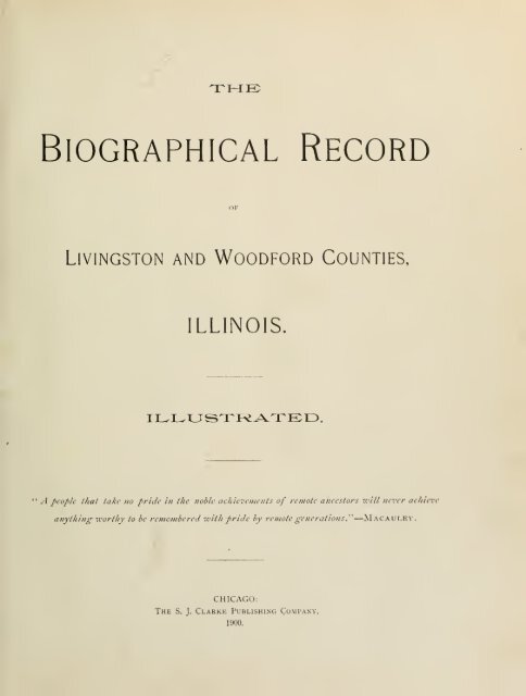 The Biographical record of Livingston and ... - University Library