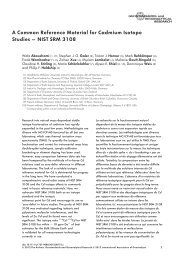 A Common Reference Material for Cadmium Isotope Studies NIST ...