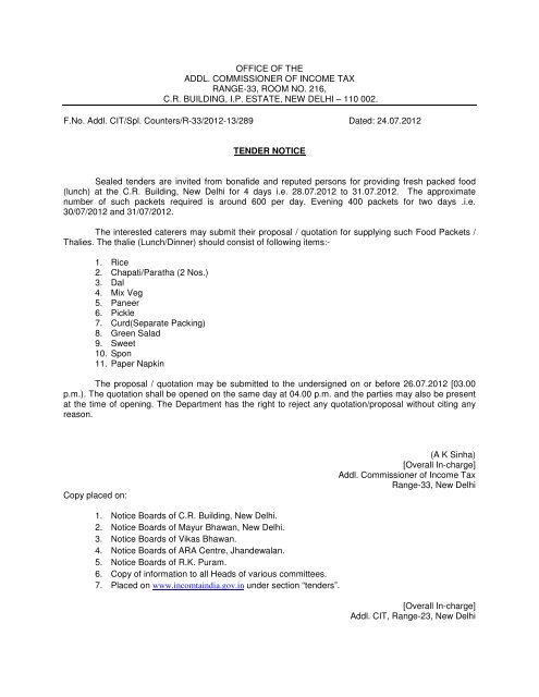 OFFICE OF THE ADDL. COMMISSIONER OF INCOME TAX RANGE ...