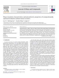 Journal of Alloys and Compounds Phase transition characteristics ...