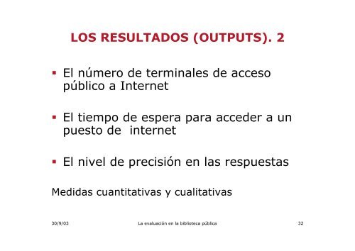 La evaluaciÃ³n en la biblioteca pÃºblica: indicadores y otros ... - sinic