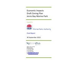 Economic Impacts - Draft Zoning Plan Jervis Bay Marine Park