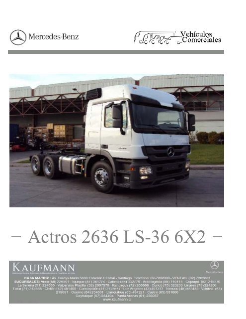 ACTROS 2636 LS 6x2 (Actros Nuevo) - Kaufmann