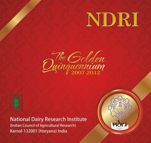 NDRI Quinquennium Book COVER FINAL CURVE.cdr