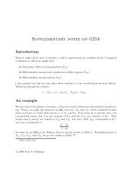 Supplementary notes on GDA - Kent