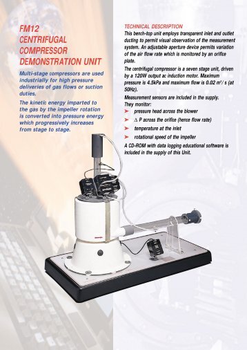 FM12 CENTRIFUGAL COMPRESSOR DEMONSTRATION UNIT