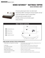 kenko naturestâ¢ mattress topper - Nikken Wellness Products ...