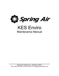 KES Maintenance Manual 2005 - Spring Air Systems Inc.