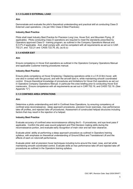 HAC Oil & Gas IBP - Helicopter Association of Canada