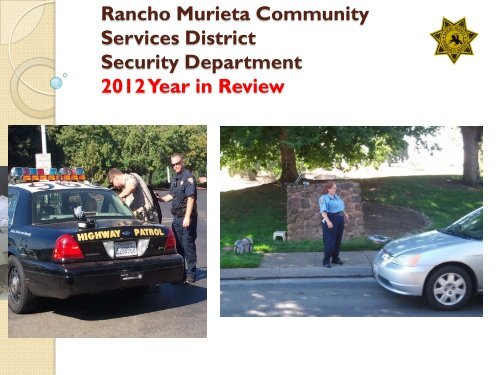 2012 Annual Security Report - Rancho Murieta Community Services