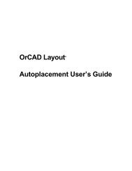 OrCAD Layout Autoplacement User's Guide