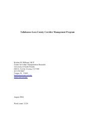 Tallahassee-Leon County Corridor Management Program