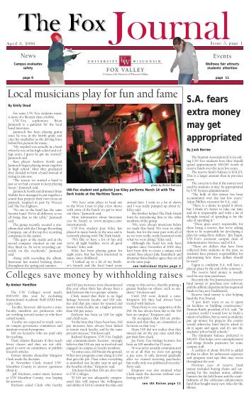Local musicians play for fun and fame - University of Wisconsin-Fox ...