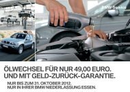 ÖlWechSel für nur 49,00 euro. und Mit Geld-zurück-Garantie. - BMW ...