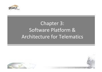 Chapter 3: Software Platform & Architecture for Telematics