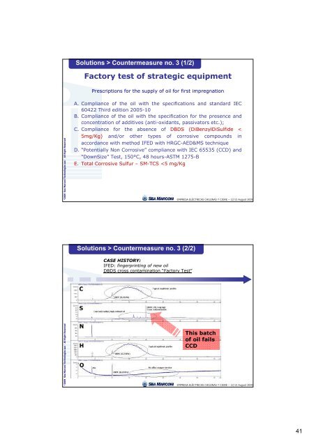 âDBDS & CORROSION FREEâ Programme: Diagnosis and ... - CigrÃ©