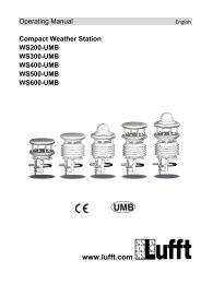 Operating Manual WS200-UMB WS300-UMB WS400 ... - Lufft GmbH