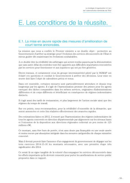 La stratégie d'organisation à 5 ans de l'administration territoriale de