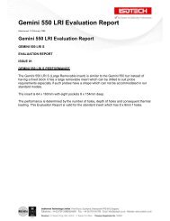 Gemini 550 LRI Evaluation Report - Isotech