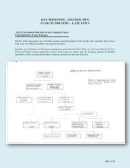 KEY PERSONNEL AND RESUMES - Dorr-Oliver Alumni