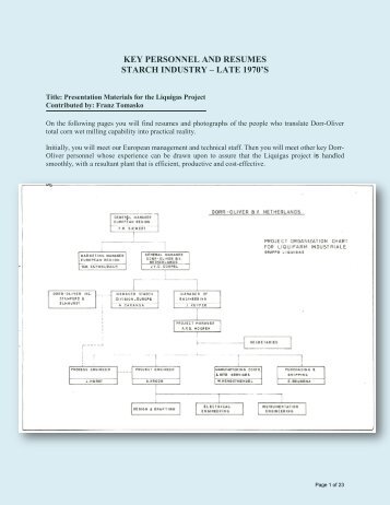 KEY PERSONNEL AND RESUMES - Dorr-Oliver Alumni