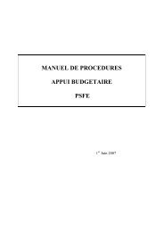 MANUEL DE PROCEDURES - Programme Sectoriel ForÃªts et ...