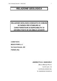 Allegato E - Relazione geologica - Comune di Faenza